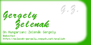 gergely zelenak business card