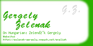 gergely zelenak business card